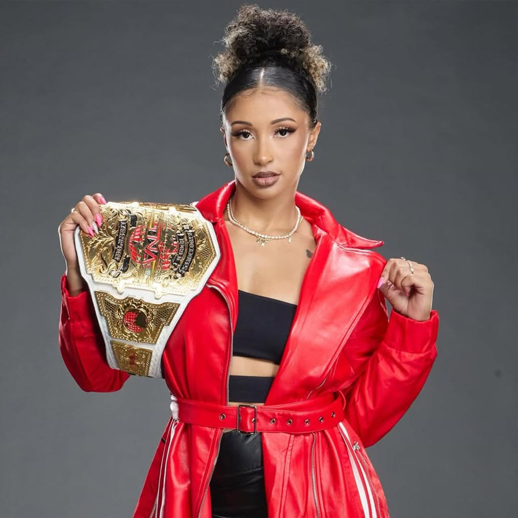 Wrestling champions Kelani Jordan Leather Coat