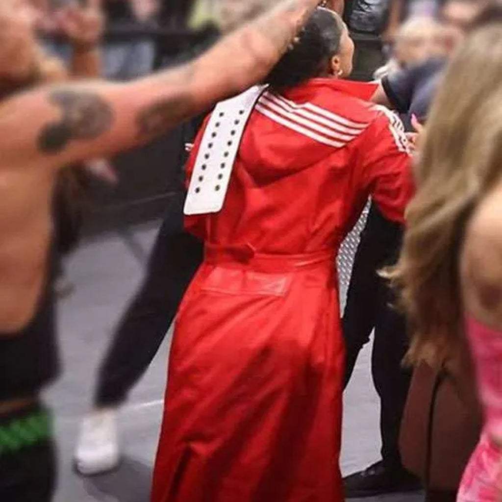 Wrestling champions Kelani Jordan Leather Coat