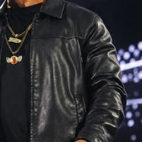 WWE 2026 Mike Santana Jacket in Black Leather