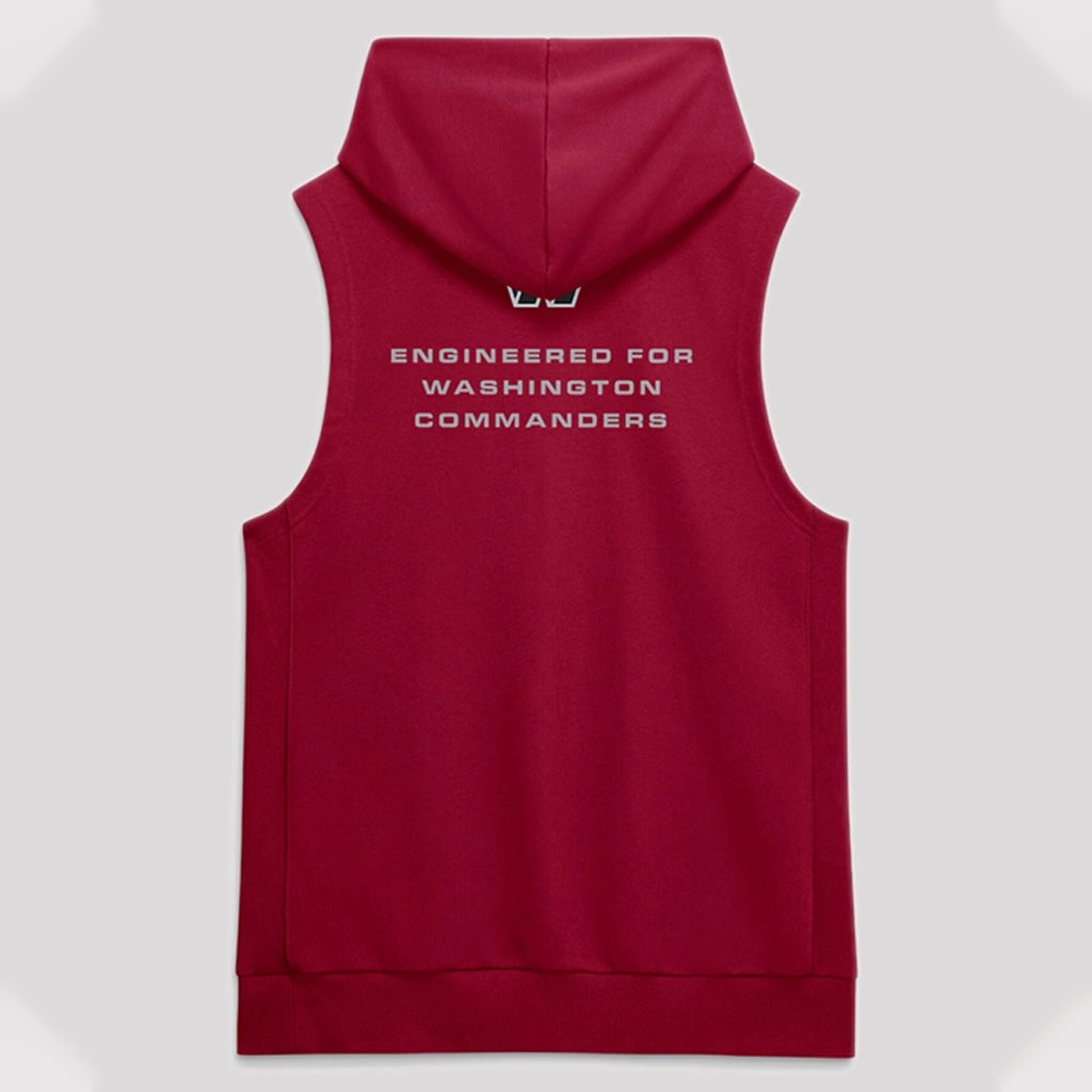 Washington Commanders Sideline Sleeveless Burgundy Hoodie